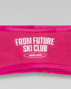 Outlet FROM FUTURE Bandeau Cache-Oreilles Ski Club Winter Fuschia