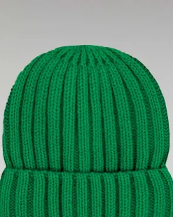 Online FROM FUTURE Bonnet A Revers A Cotes Winter Green