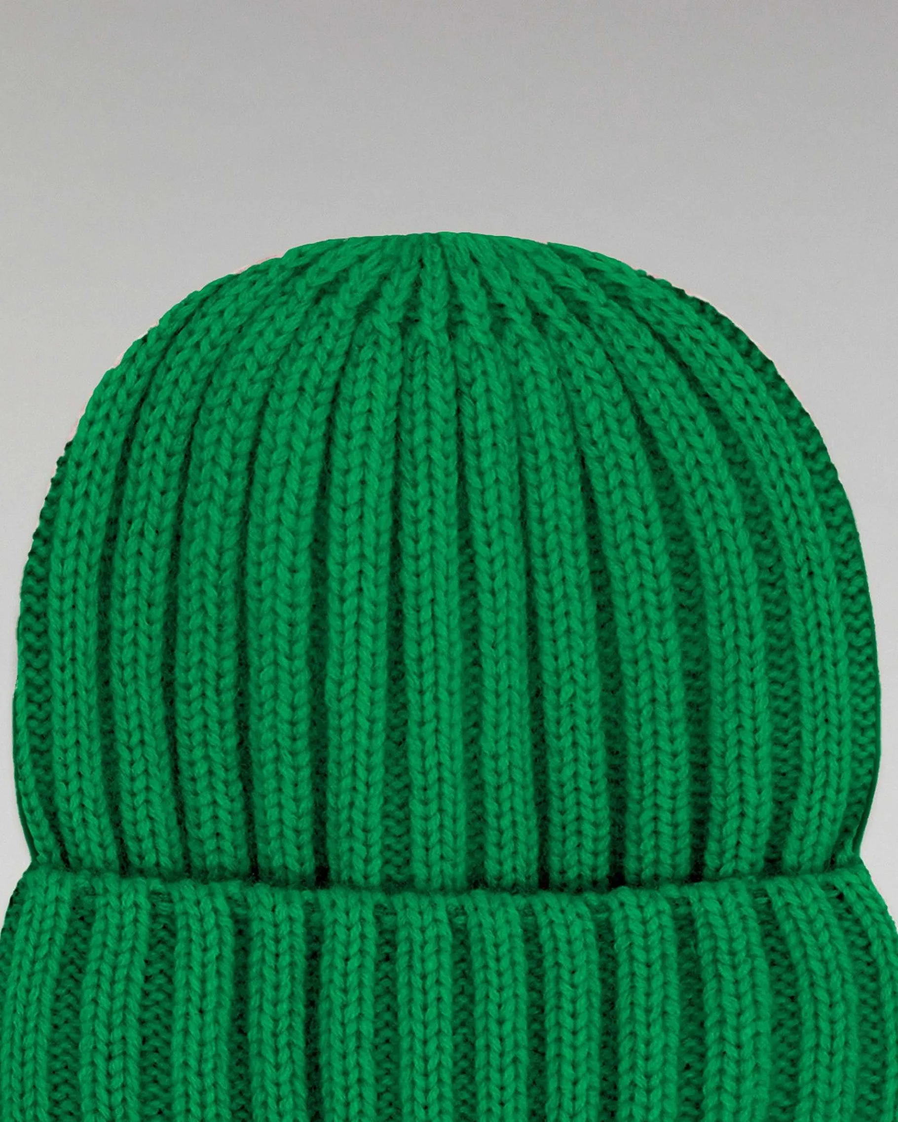 Online FROM FUTURE Bonnet A Revers A Cotes Winter Green