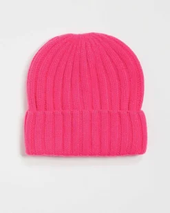Online FROM FUTURE Bonnet A Revers A Cotes Winter Fuschia