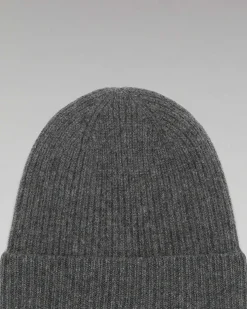 Discount FROM FUTURE Bonnet A Revers A Petites Cotes Anthracite