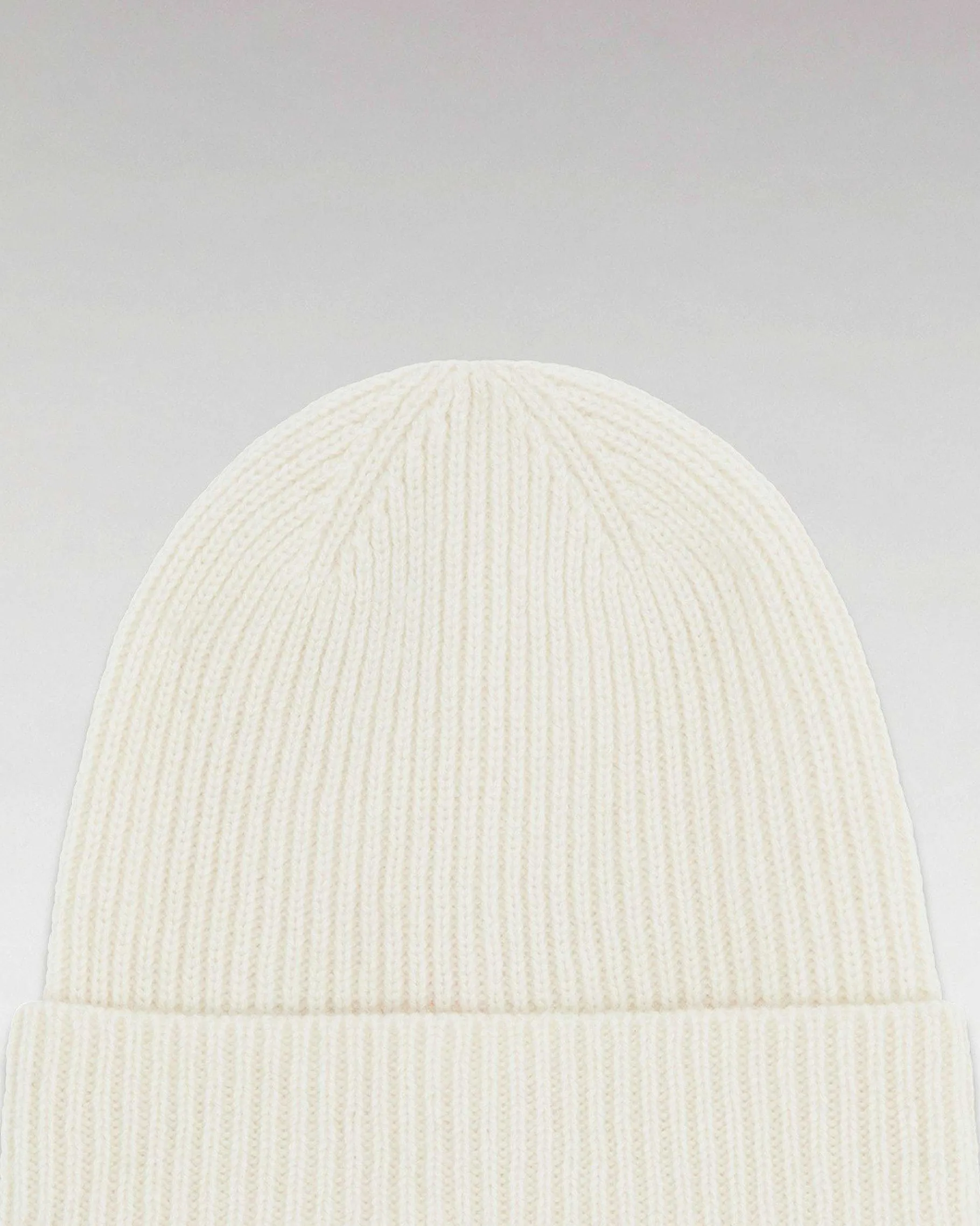 Discount FROM FUTURE Bonnet A Revers A Petites Cotes Ecru