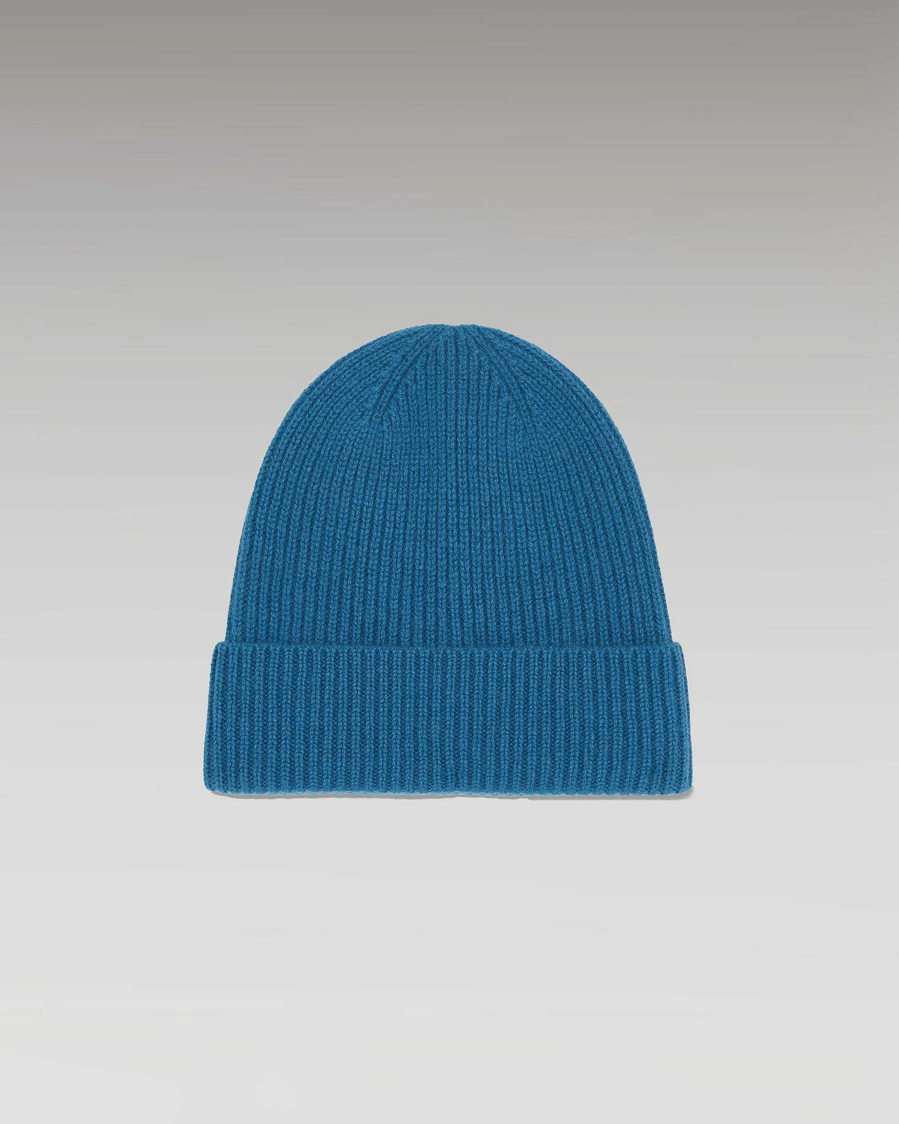 Sale FROM FUTURE Bonnet A Revers A Petites Cotes Prussian Blue