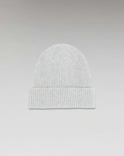 Best FROM FUTURE Bonnet A Revers A Petites Cotes Gris Chine Clair