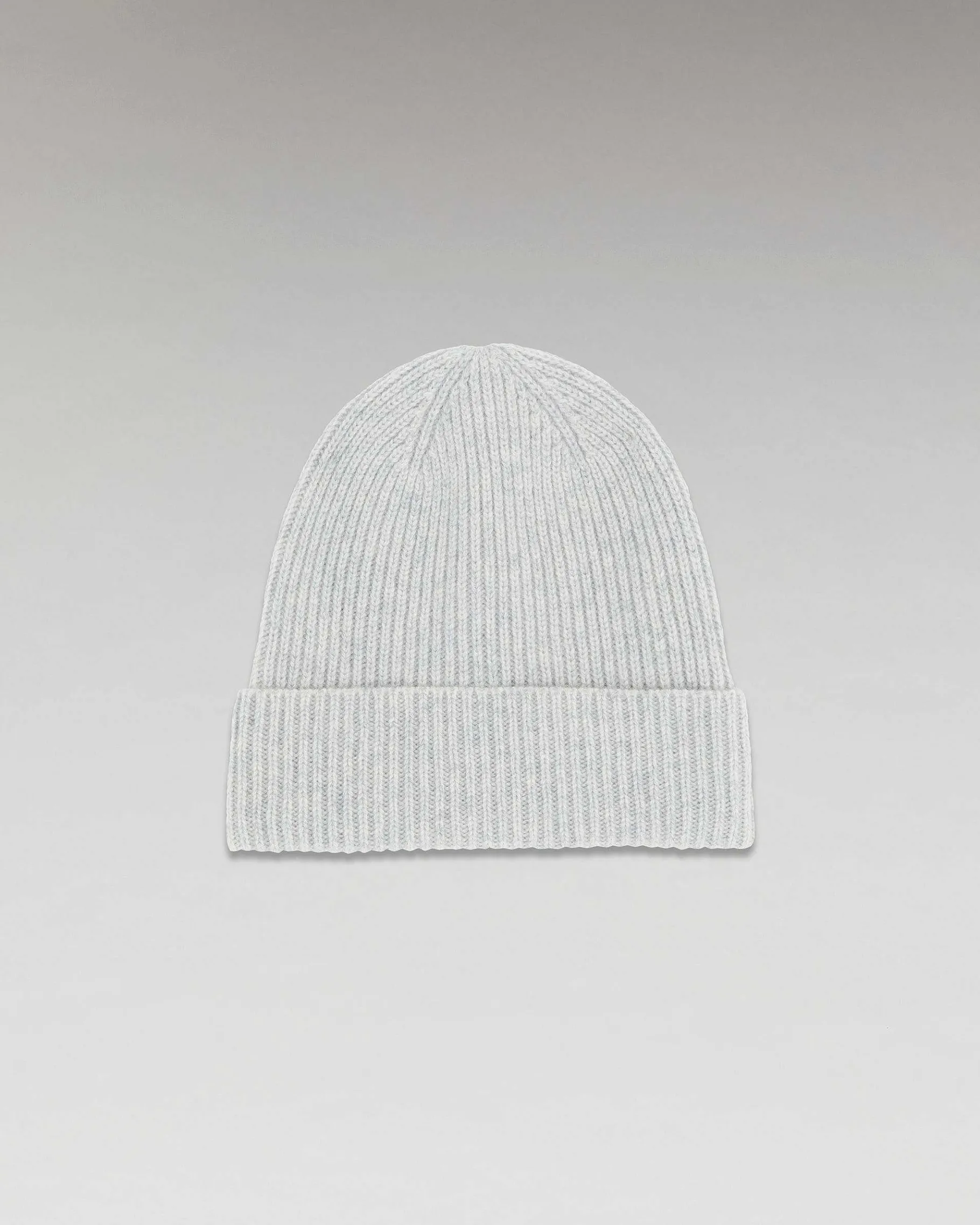 Best FROM FUTURE Bonnet A Revers A Petites Cotes Gris Chine Clair