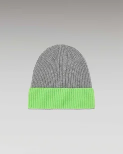 Discount FROM FUTURE Bonnet A Revers Bicolore Gris Chine Fonce