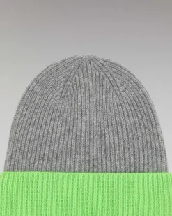 Discount FROM FUTURE Bonnet A Revers Bicolore Gris Chine Fonce