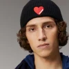 Hot FROM FUTURE Bonnet A Revers Coeur Noir