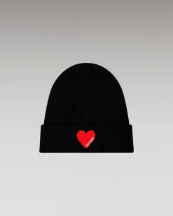 Hot FROM FUTURE Bonnet A Revers Coeur Noir