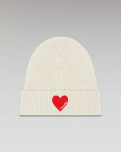 Sale FROM FUTURE Bonnet A Revers Coeur Ecru