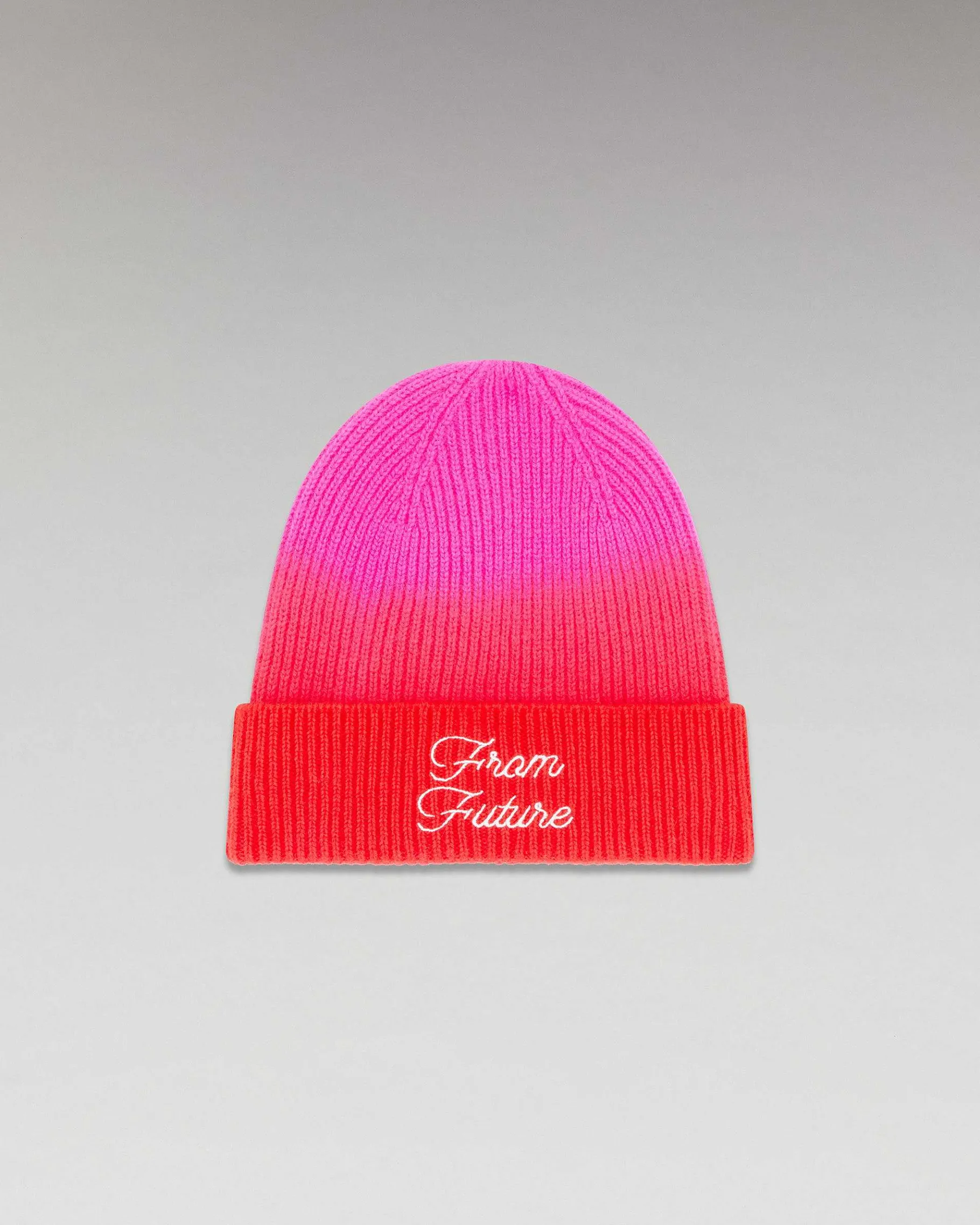 Outlet FROM FUTURE Bonnet A Revers Dip Dye Rouge Vif