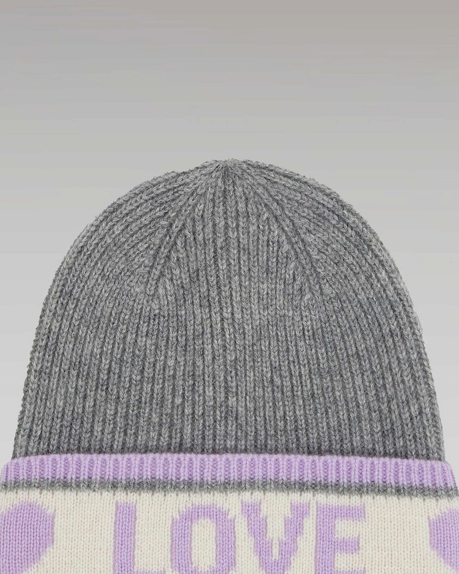 Sale FROM FUTURE Bonnet A Revers Love Gris Chine Fonce