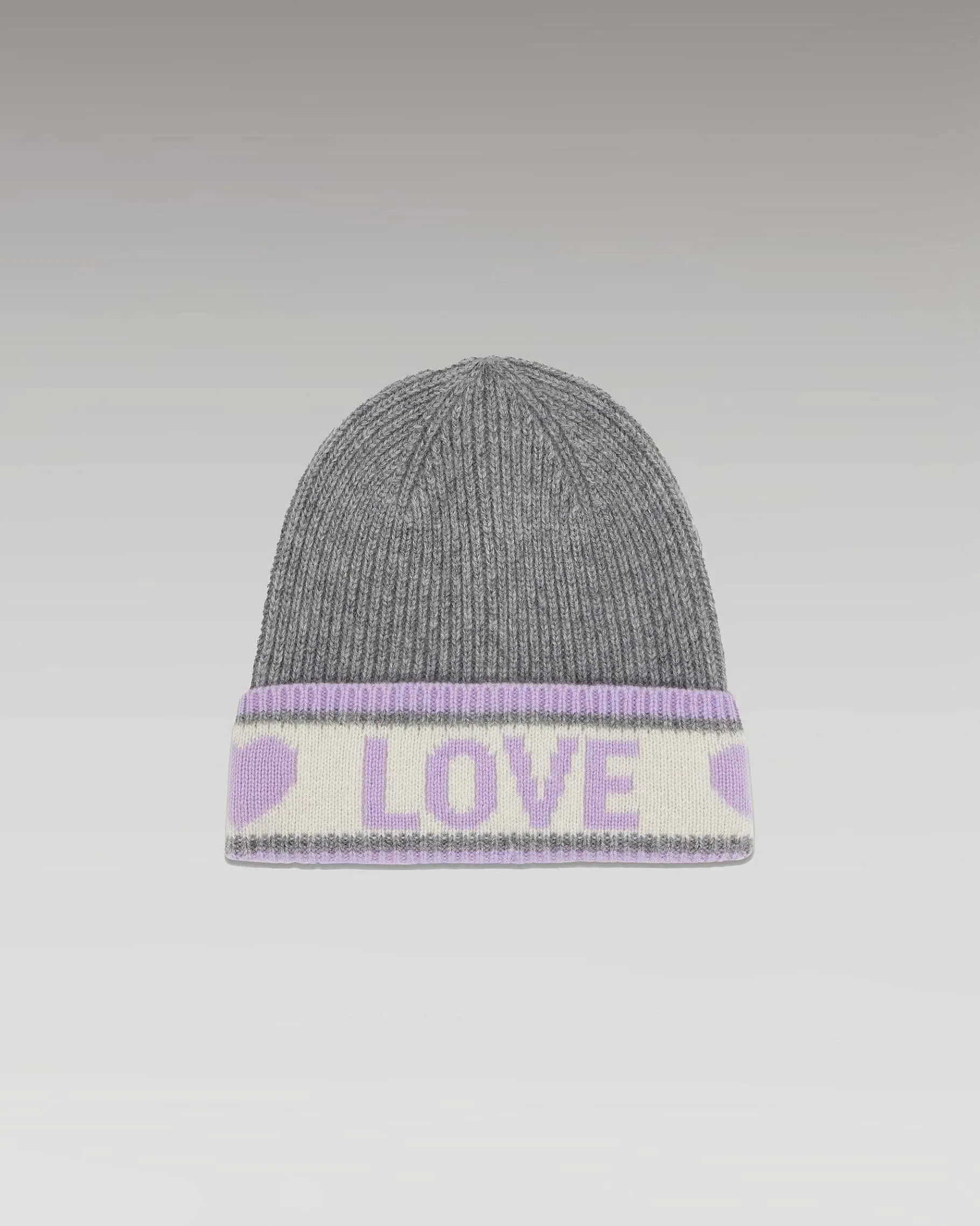 Sale FROM FUTURE Bonnet A Revers Love Gris Chine Fonce