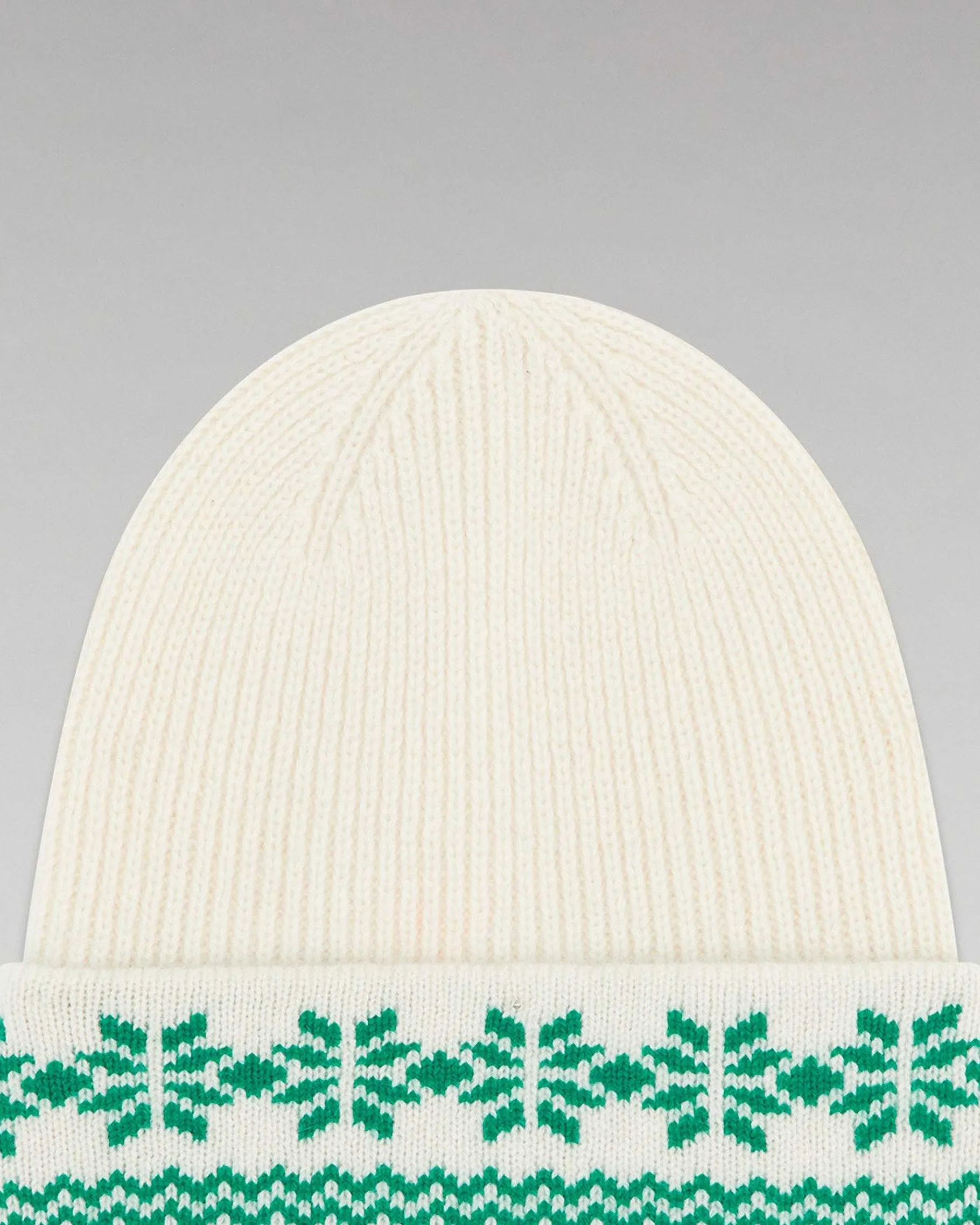 Discount FROM FUTURE Bonnet A Revers Norvegien Bicolore Winter Green