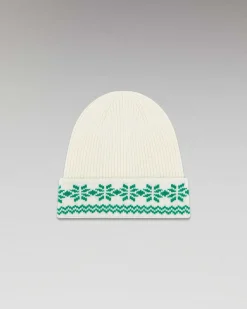 Discount FROM FUTURE Bonnet A Revers Norvegien Bicolore Winter Green