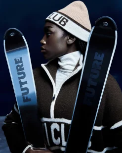 Sale FROM FUTURE Bonnet A Revers Ski Club Camel