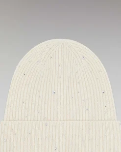 Online FROM FUTURE Bonnet A Revers Strass Ecru