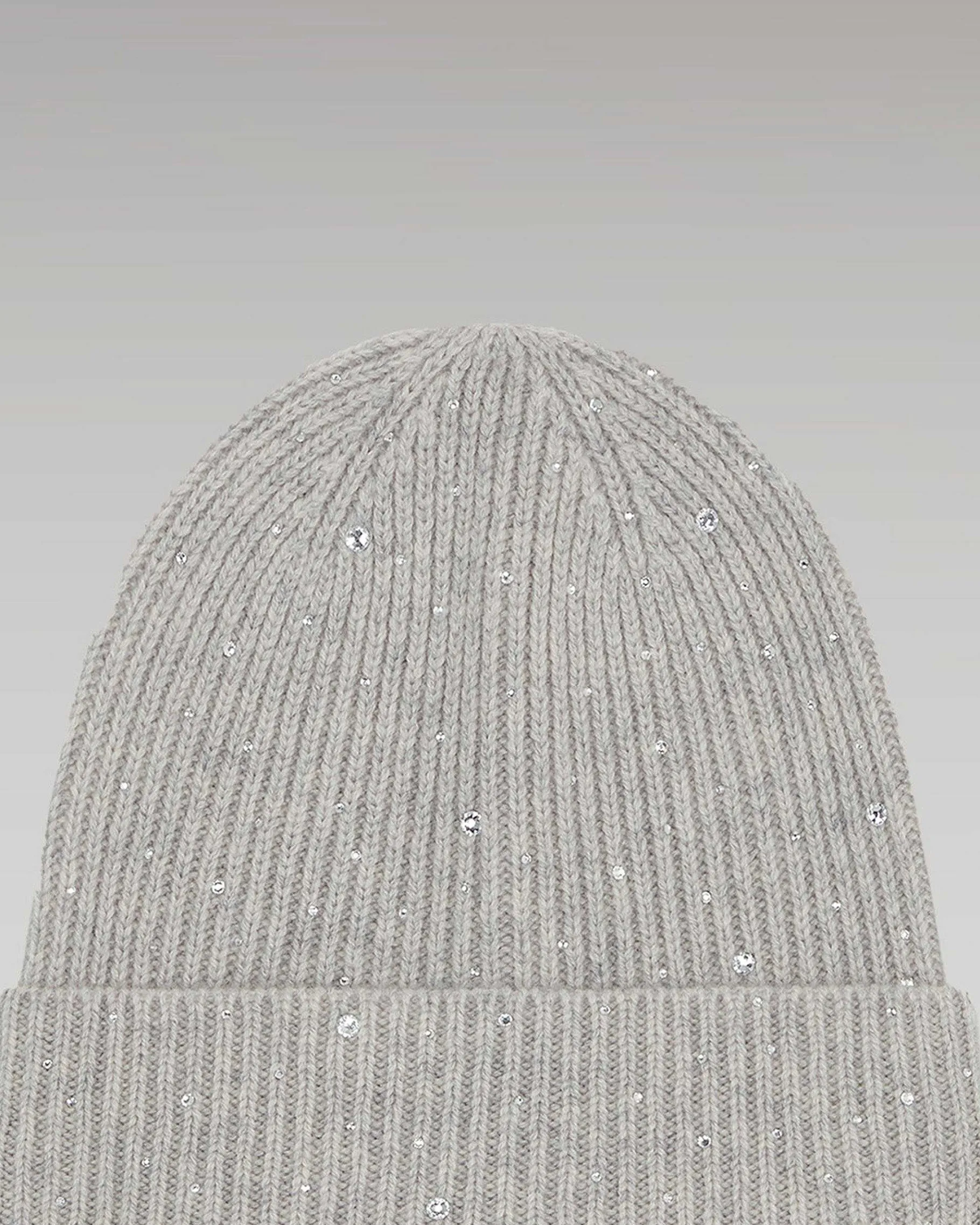 Best FROM FUTURE Bonnet A Revers Strass Gris Chine Clair