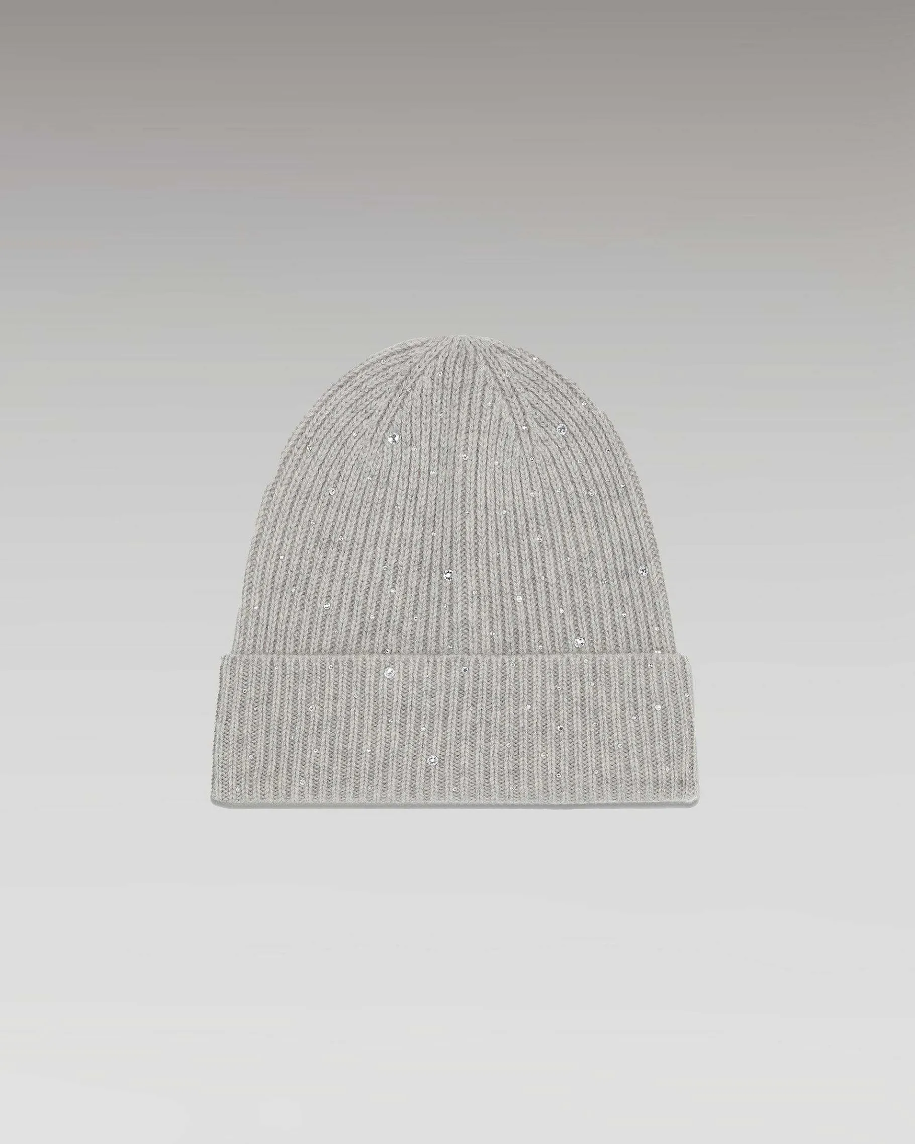 Best FROM FUTURE Bonnet A Revers Strass Gris Chine Clair