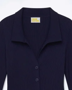 Best FROM FUTURE Cardigan Long Navy