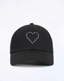 Clearance FROM FUTURE Casquette A Visiere Courbee Coeur Noir