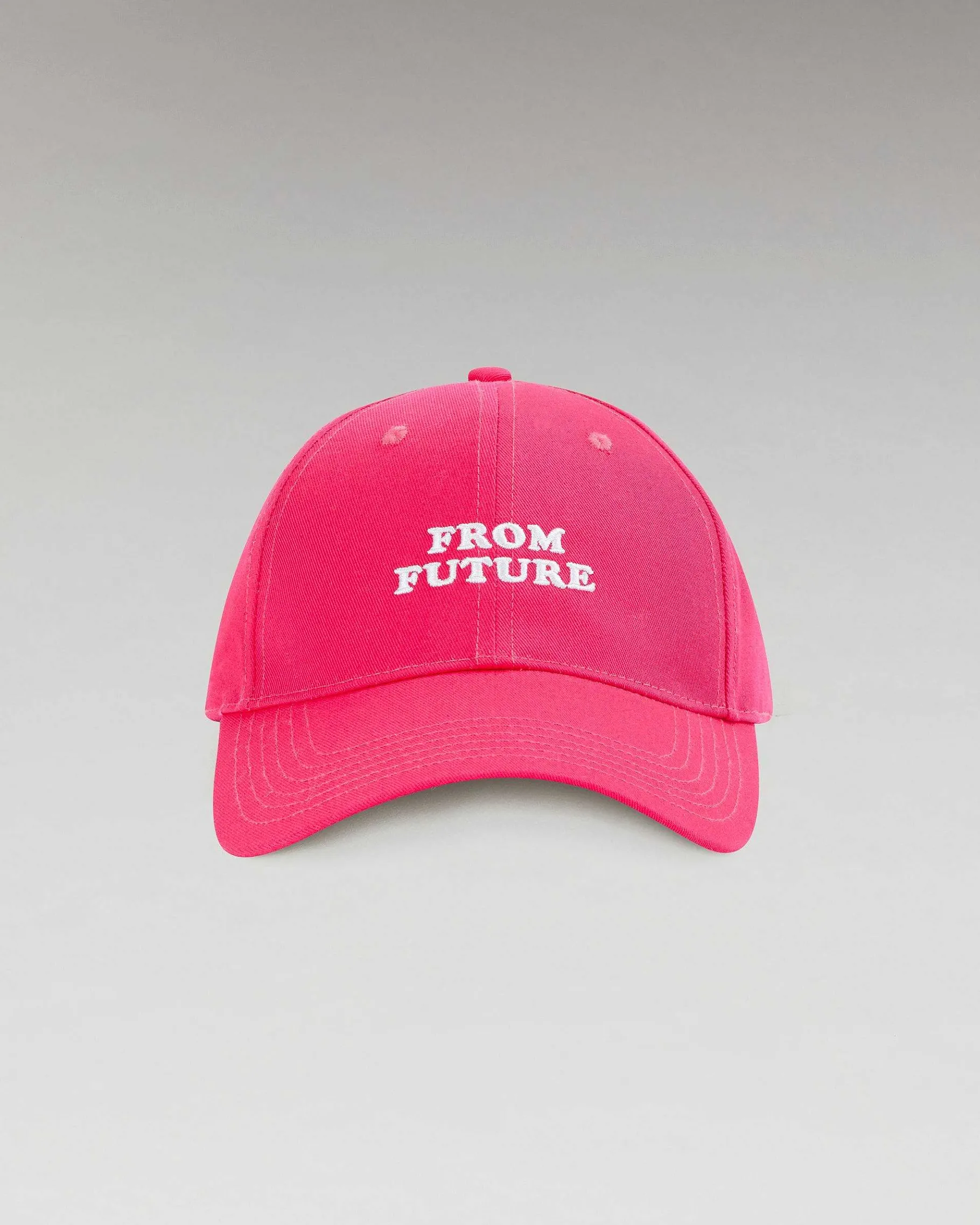 New FROM FUTURE Casquette A Visiere Courbee Logo Neon Pink