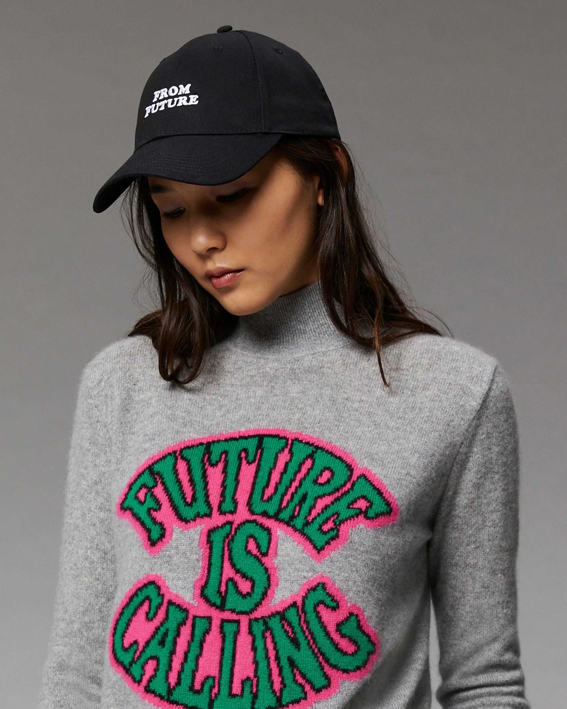 Online FROM FUTURE Casquette A Visiere Courbee Logo Noir