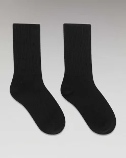 Sale FROM FUTURE Chaussettes Mi-Hautes A Cotes Noir