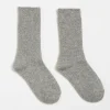 Hot FROM FUTURE Chaussettes Mi-Hautes A Cotes Gris Chine Fonce