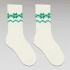 FROM FUTURE Chaussettes Mi-Hautes Norvegien Ecru