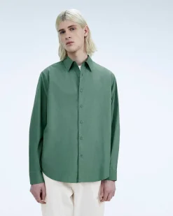 Clearance FROM FUTURE Chemise Manches Longues Washed Green