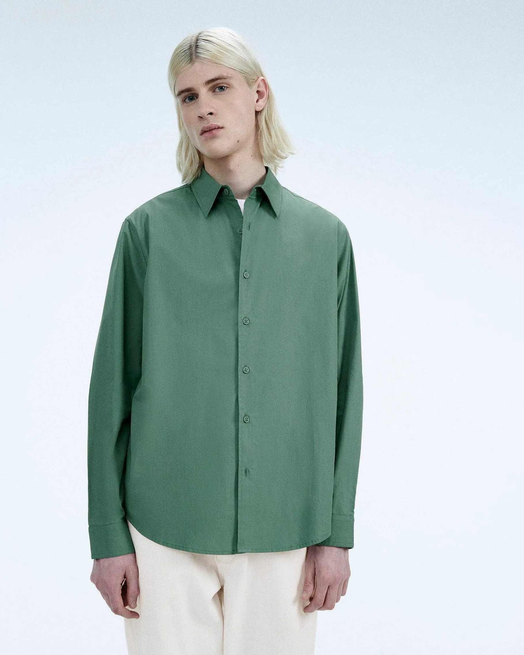 Clearance FROM FUTURE Chemise Manches Longues Washed Green