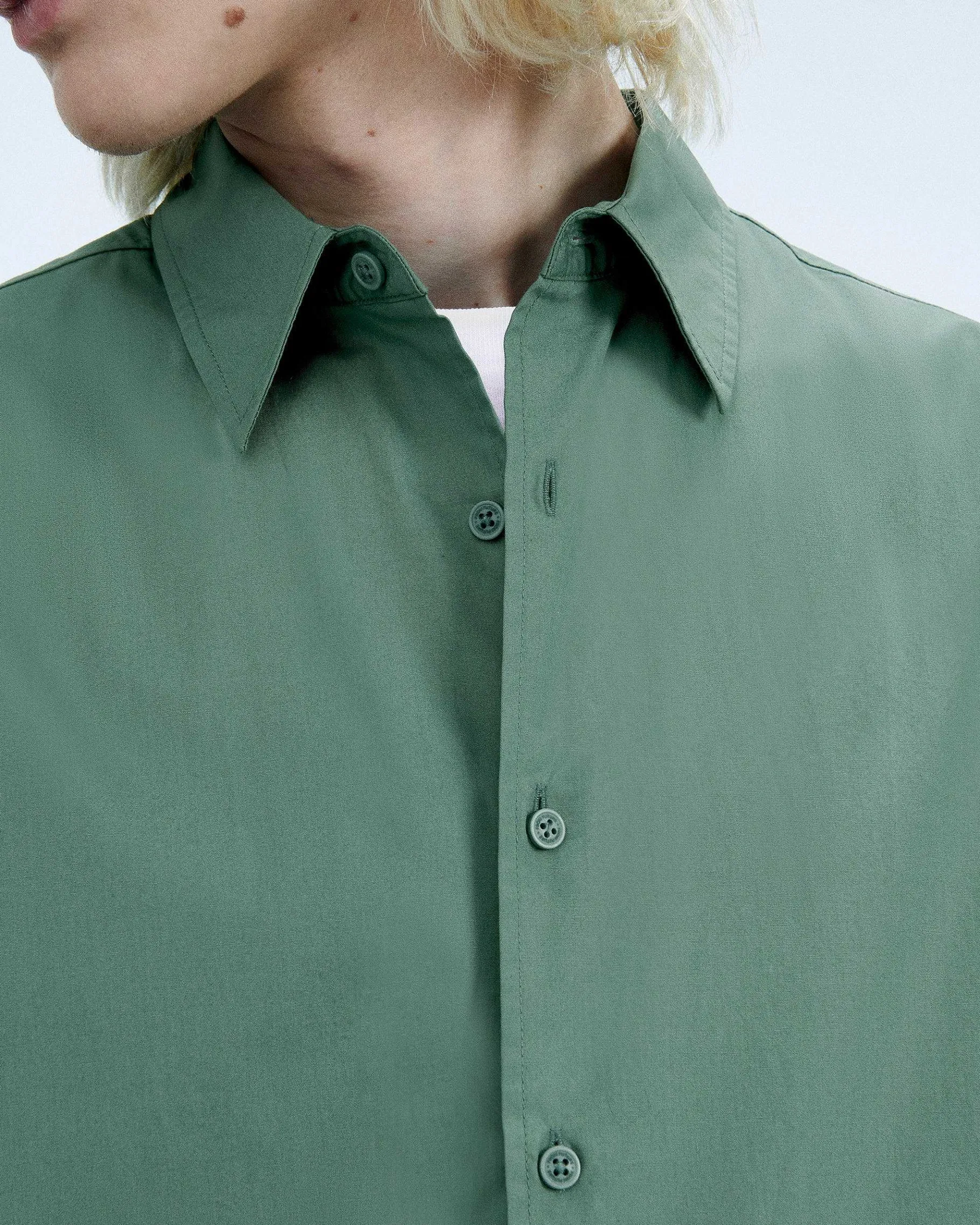 Clearance FROM FUTURE Chemise Manches Longues Washed Green