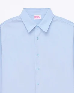Discount FROM FUTURE Chemise Manches Longues Bleu Ciel