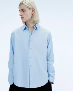 Discount FROM FUTURE Chemise Manches Longues Bleu Ciel