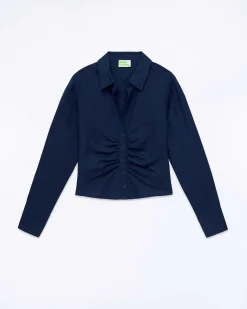 Outlet FROM FUTURE Chemise Manches Longues Navy