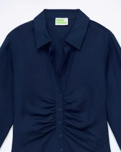 Outlet FROM FUTURE Chemise Manches Longues Navy