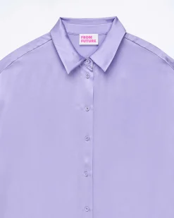 Sale FROM FUTURE Chemise Manches Longues Lilas