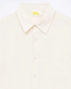 Online FROM FUTURE Chemise Manches Longues Popeline Ecru