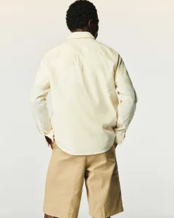Online FROM FUTURE Chemise Manches Longues Popeline Ecru