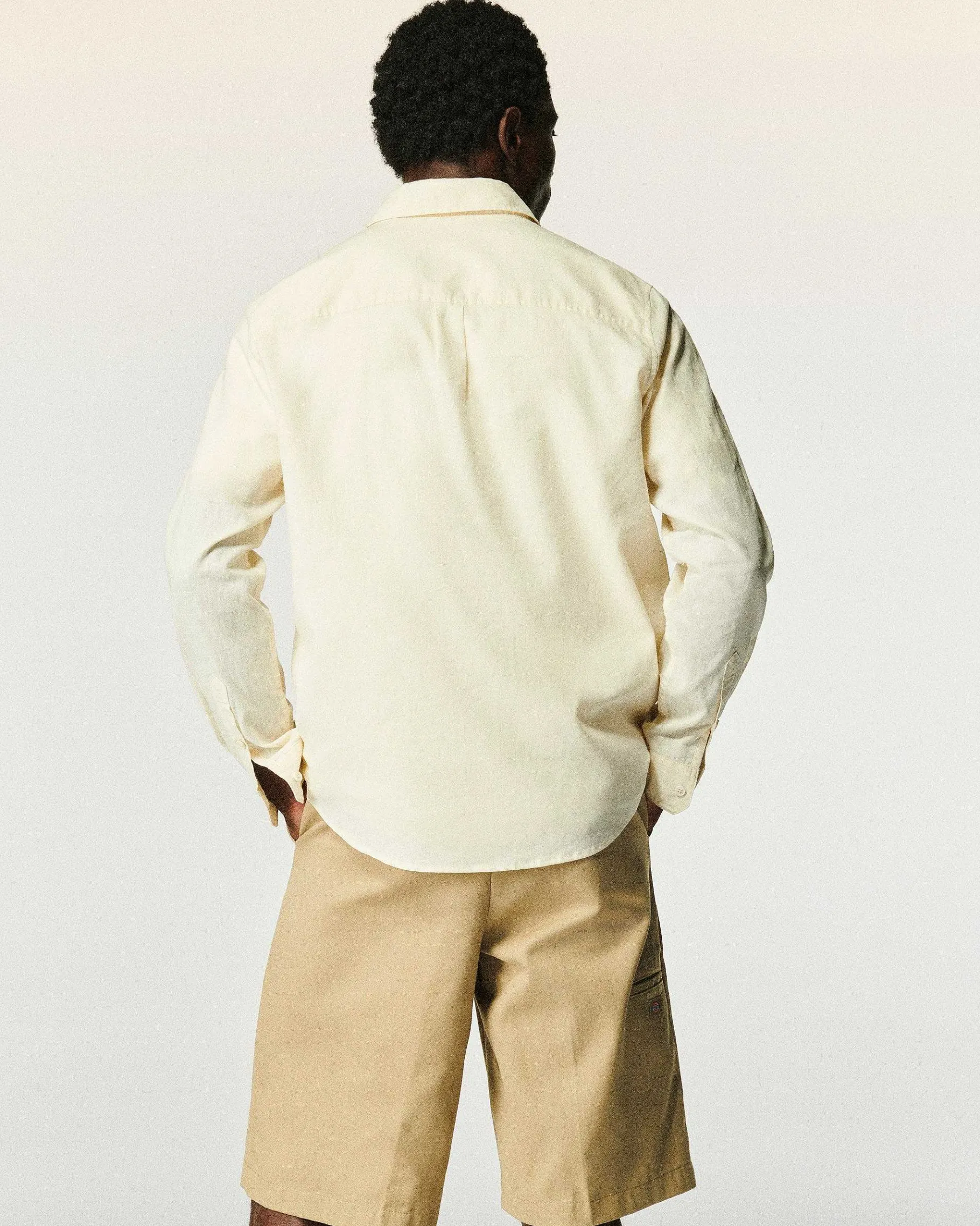 Online FROM FUTURE Chemise Manches Longues Popeline Ecru