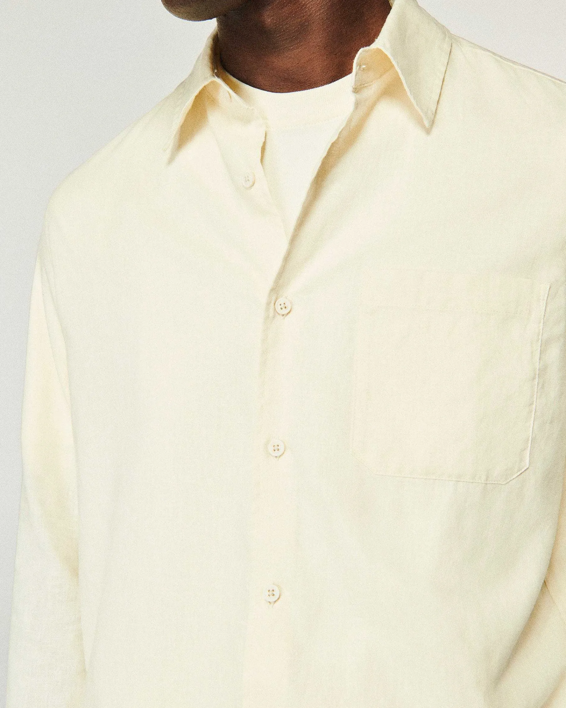 Online FROM FUTURE Chemise Manches Longues Popeline Ecru