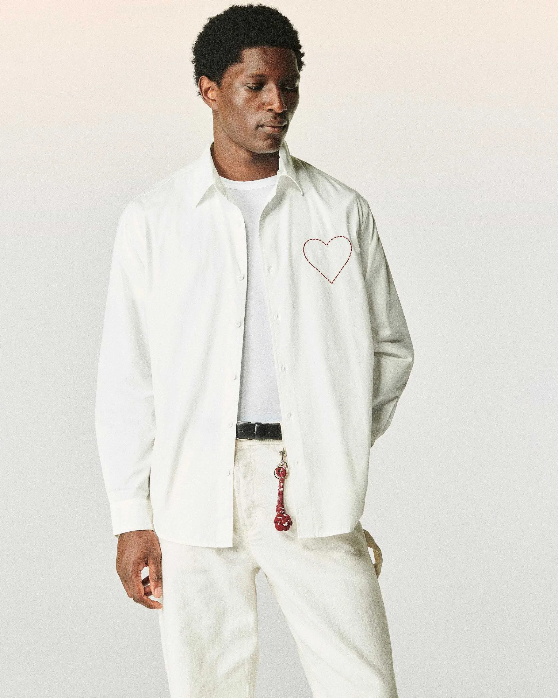 Clearance FROM FUTURE Chemise Manches Longues Popeline Blanc