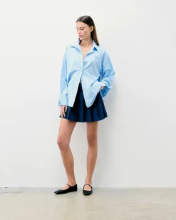 Best FROM FUTURE Chemise Manches Longues Popeline Baby Blue