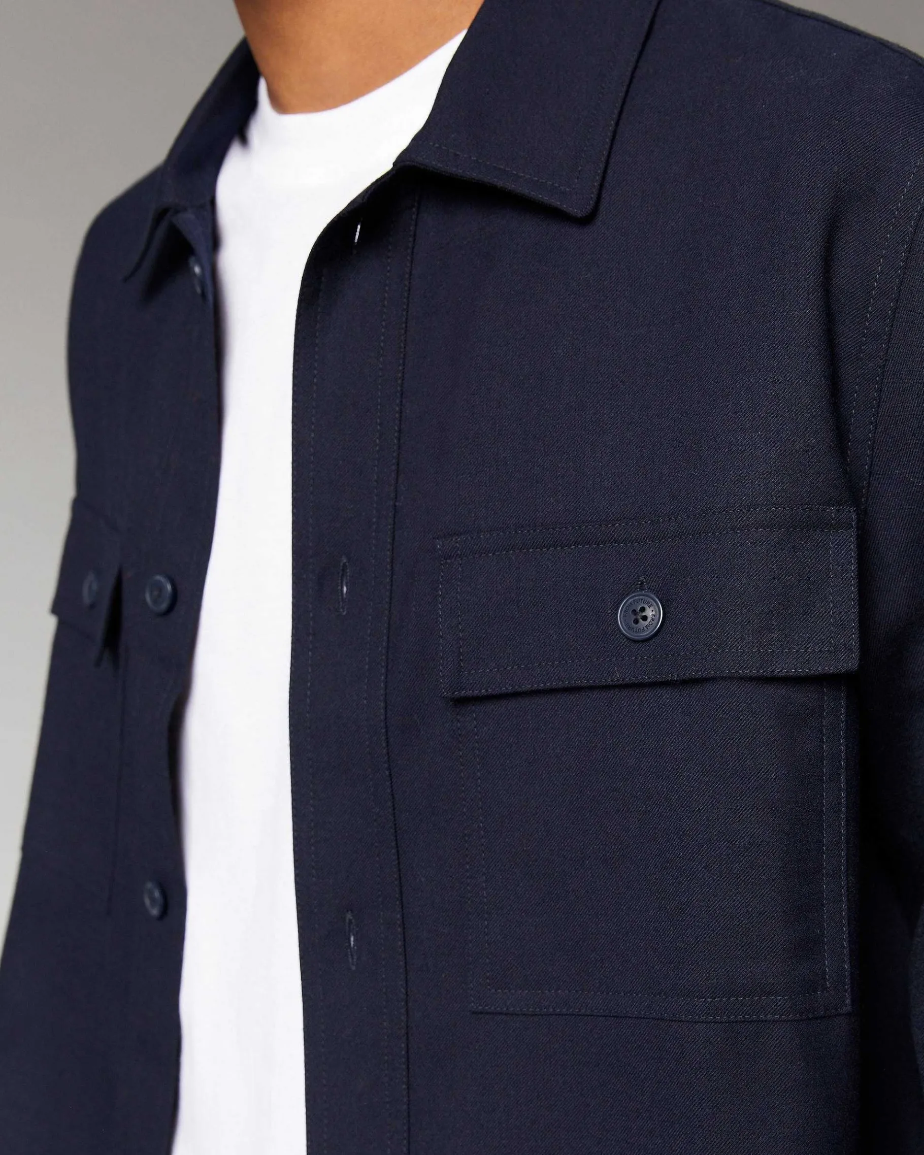 Online FROM FUTURE Chemise Regular Poches Navy