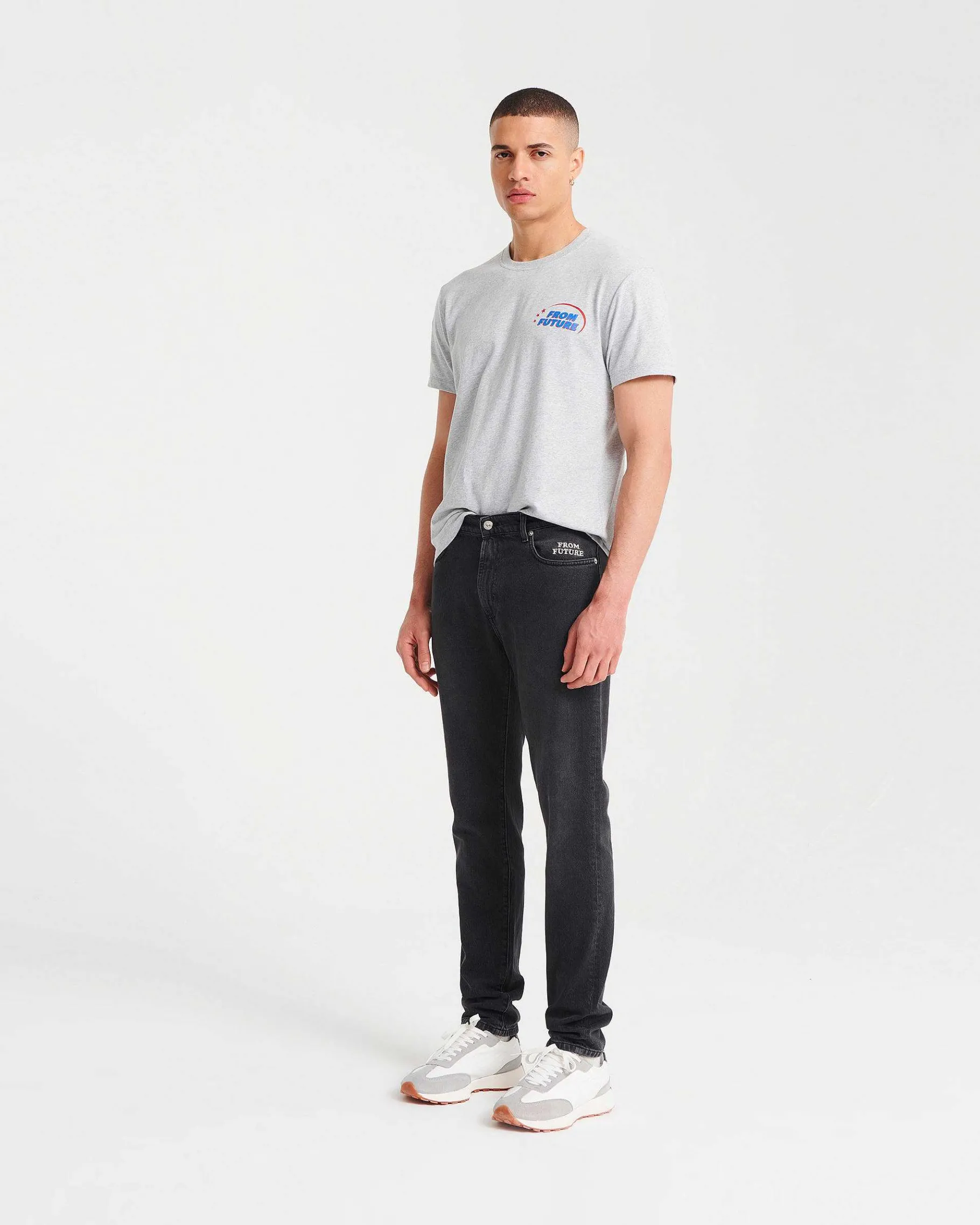 Hot FROM FUTURE Jacob Jean Slim Fit Washed Black