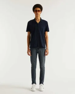 New FROM FUTURE Jean Skinny John Bleu Fonce