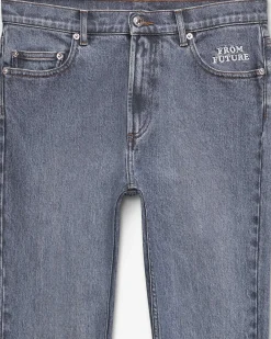 New FROM FUTURE Jean Skinny John Bleu Fonce