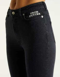 Sale FROM FUTURE Joe Jean Bootcut Fente Noir