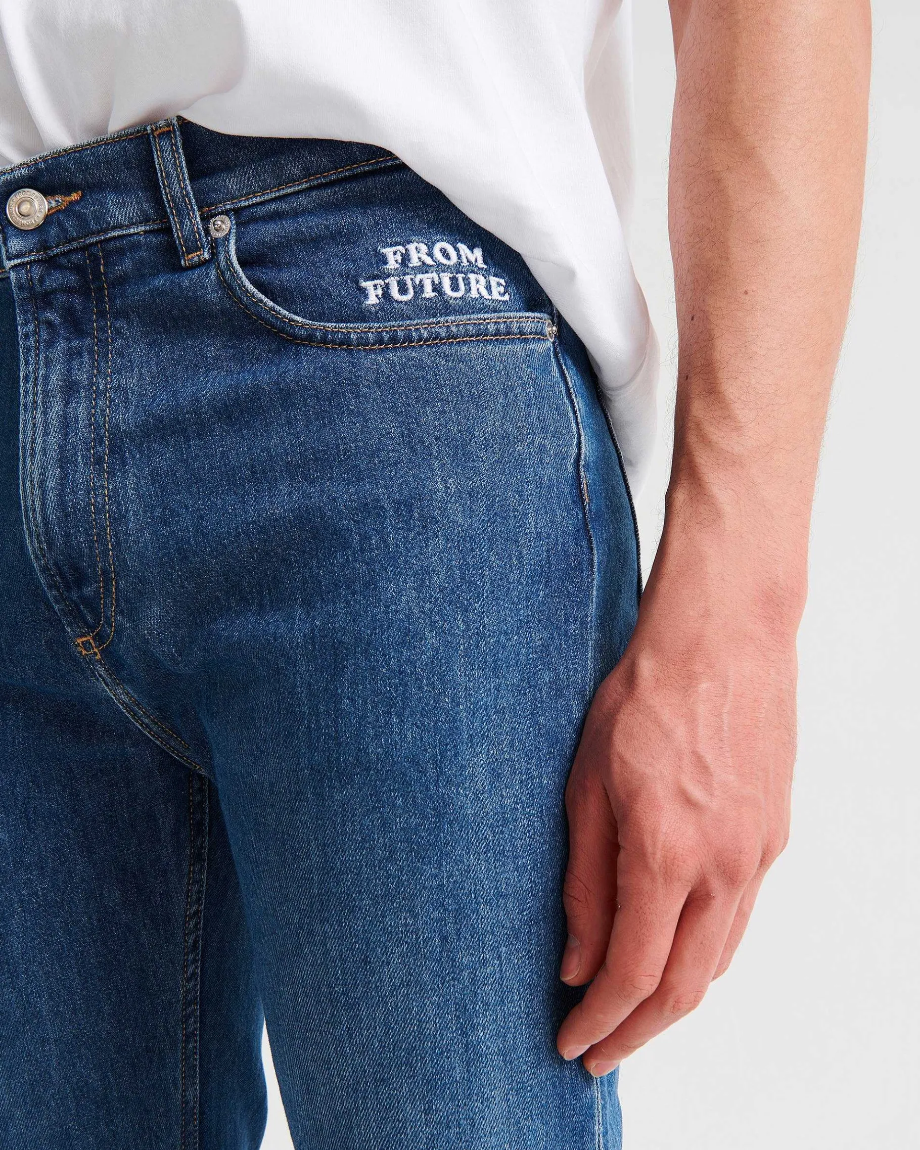 FROM FUTURE Joey Jean Coupe Droite Bleu Indigo